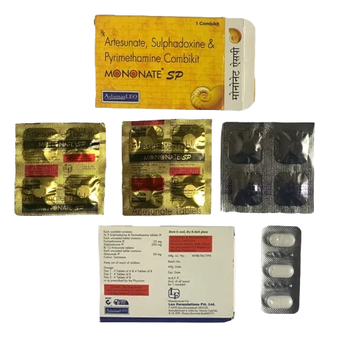 Mononate-sp-kit.jpg Mononate SP (Artesunate, Sulphadoxine & Pyrimethamine) Combikit